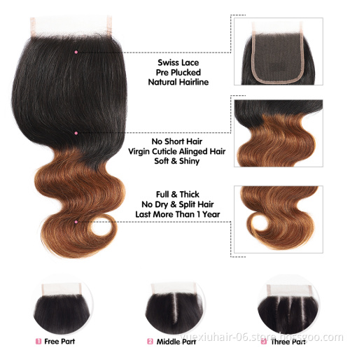 cheap Wholesale 100% human raw virgin remy Mink brazilian virgin hair  extension transparent Swiss Lace Front Closure vendor